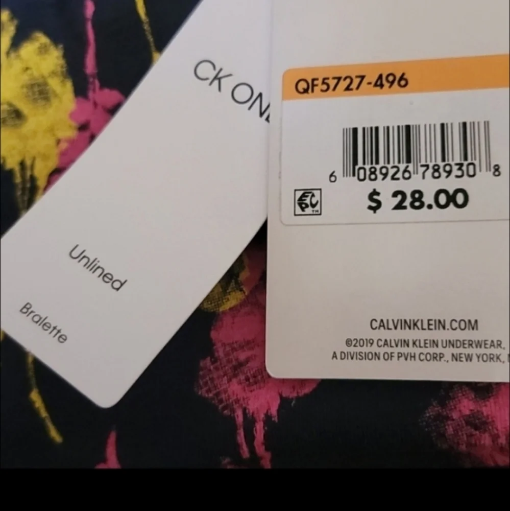 Calvin Klein Floral Bralette Size‎ Small